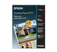 Epson Presentation Paper Matte - 8.5" x 11" - 100 Sheets Inkjet Paper | Quality matte paper ideal for everyday home, school and business projects. Works with inkjet printers.