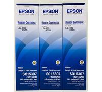 EPSON S015307 Original Black Ribbon For EPSON LQ-630/LQ-630S (X 3 Pieces)