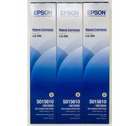 Epson S015610 Original Black Ribbon for Epson LQ-690/LQ 690 (x 3 pcs)