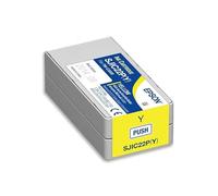 Epson SJIC22P(Y) Yellow Ink Cartridge (Original) for Colorworks C3500 - Part Number CMK-C33S020604