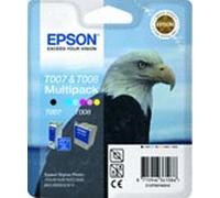 Epson T007403 Original Epson Multi Pack T007 Black and T008 Colour Ink Cartridges