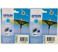 Epson T0442 Original Cyan Cartridge Stylus C64/C66/C84/C86/CX3600/CX6400 x 2pcs