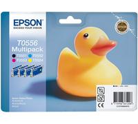 Epson T0556 Ink Cartridge Printer - Black Multipack + 3 Colors - NEW