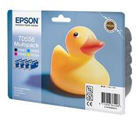 Epson T055640 - 4 Ink Cartridges cyan ( blue) yellow magenta ( red ) black T0551 T0552 T0553 T0554- For Stylus Photo RX420 RX425 R240 RX520