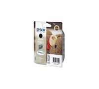 Epson T0611, Print Cartridge, 1 x Pigmented Black, 250 Pages, Blister with RF Alarm, Genuine