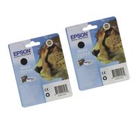 Epson T0711 x2 Ink Cartridge, Black (Pack of 2), Genuine
