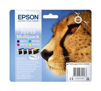 Epson T0715 Black Cyan Magenta Yellow Inkjet Cartridge Value (Pack of 4) C13T07154012