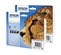 Epson T0715 Original Multipack Twin Ink Cartridges (Pack Contains 2x Black, 2x Cyan, 2x Magenta and 2x Yellow), Genuine
