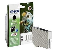 Genuine Epson T0791 Black & T0796 Light Magenta Ink Cartridge Owl Pack of 2