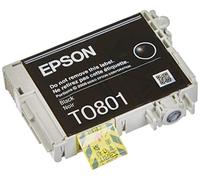EPSON T0801 7.4 ml Ink Cartridge, Black, Genuine