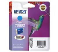 Epson T0802 Cyan Hummingbird Genuine Ink, Claria Photo HD Ink Cartridge
