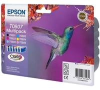 Epson T0807 Hummingbird Genuine Multipack, 6-colours Claria Photo HD Ink Cartrid