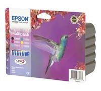 Epson T0807 Hummingbird Genuine Multipack, 6-colours Claria Photo HD Ink Cartridges