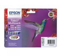Epson T0807 Hummingbird Ink Cartridge Multipack 6x 7.4ml (Pack 6) - C13T08074011