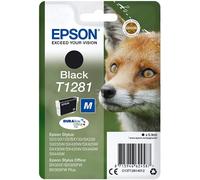 Epson T1281 1 Black Fox Genuine, DURABrite Ultra Ink Cartridge, C13T12814012