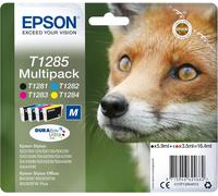 Epson T1285 Fox Genuine Multipack, 4-colours Ink Cartridges, DURABrite Ultra Ink