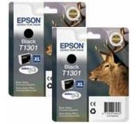 Epson T1301 Stag Black Ink Cartridge Twin Pack