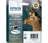 Epson T1306 Multipack Ink cartridge - 3-pack Yellow, cyan, magenta