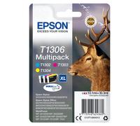 Epson T1306 Stag Colour High Yield Ink Cartridge 3x10ml Multipack - C13T13064012