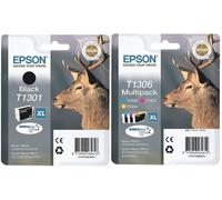 Epson T1306 + T1301 4 INKS FOR B42WD SX525WD