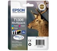 Epson T1306 Multipack Ink cartridge - 3-pack Yellow, cyan, magenta