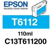 Epson T6112 Cyan 110ml Ink Cartridge