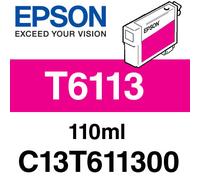 Epson T6113 Magenta 110ml Ink Cartridge