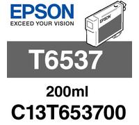 Epson Ink Cartridge T6537 - Original Light Black 200ml (C13T653700)