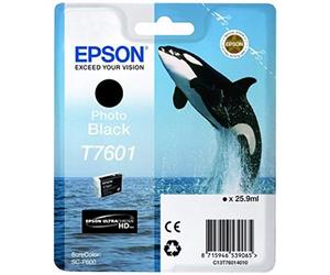 Epson T760140 Killer Whale T7601 Ink Cartridge, Photo Black, Genuine