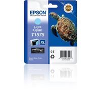 Epson Turtle T1575 Light Cyan. Colour ink type: Pigment-based ink Cartridge capacity: High (XL) Yield Colour ink page yield: 2300 pages Colour ink volume: 25.9 ml Printing colours: Light Cyan Quantity