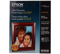 Epson Ultra Premium Photo Paper Glossy Letter 85 x 11 25 Sheets S042182 White
