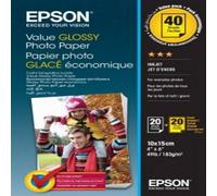 Epson Value Glossy Photo Paper - 10x15cm - 40 sheets (2 packs of 20 sheets)