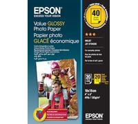 Epson Value | Glossy Photo Paper 10x15cm (6x4 inch) | 40 Sheet (2x20) | 183gsm - C13S400044