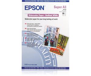 Epson WaterColor Paper - Radiant White, DIN A3+, 190g/m², 20 Sheets