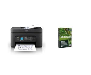 Epson WorkForce WF-2930DWF A4 Multifunction Wireless Inkjet printer & Multicopy Zero A4 80gsm Printer Paper - 1 Ream (500 sheets)