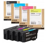 Epson XL Pack Original Ink Cartridges Multipack T40 T40D1 Black XL 80 ml + T40D2, T40D3, T40D4 XD2 Cyan, Magenta, Yellow XL 50 ml for SureColor SC-T2100 SC-T3100 SC-T5100