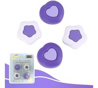 Epstur Cute Silicone Thumb Grips - Kawaii Joystick Covers Analog Stick Grips Button Covers for Switch/OLED/Lite and Joy Con Controller,2Pairs/4PCS - Cream Heart Purple Version