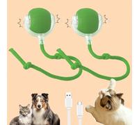 Eptchn Rollie Pet - Active Rolling Ball With Tail For Dogs & Cats, Smart Interactive Pet Toy Ball, USB Rechargeable (2* Green)
