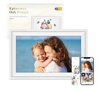 Eptusmey Digital Photo Frame Oak Wood 15.6 Inch Large Wifi Digital picture Frame with 32GB Storage, 1920x1080 HD IPS Touchscreen, Send Photo/Video via Uhale, Birthday Gifts for Women Men