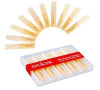 EPUICEK 2.0 Strength Bb Clarinet Reeds for Beginners and Students with Plastic Sleeve, Easy to Play, Thinner Tip, Unfiled Cut, Traditional Clarinet Reeds for Practice and