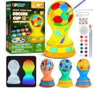 EPUMP Paint Your Own Football Champion Lamp Kit with 2 Light Modes (Rechargeable 1200mAh) -Soccer Arts and Crafts Night Light, DIY Painting Gift for Kids Boys Girls Ages 5 6 7 8 9 10 11 12+
