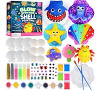 EPUMP Sea Shell Painting Kit - Glow in The Dark Craft Kits for Kids - Arts and Crafts for Kids Age 6 7 8 9 10 11 12 - Birthday and Christmas Gifts for Girls Boys