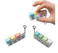 Epunk 2 Pack Fidget Keychain, Keyboard Fidget Toy with Click Sounds & Lights, Portable Anxiety Relief Keyring for Adults Teens, Durable PC Material, Gift for Students Office Workers (Multicolor)