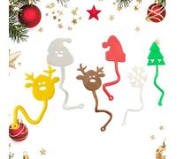 Epunk 30Pcs Ultra-Stretchy Christmas Sticky Hands | Santa, Snowflake, Reindeer Designs | Safe TPR Sensory Toys | Party Bag Fillers & Classroom Prizes for Kids (6 Styles)