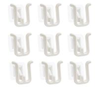 Epunk 9-Piece White Wall Mounted Shoe Rack, Self Adhesive Heavy-Duty Shoe Hooks - No Drill Space Saving Organizer for Bathroom & Closet Doors