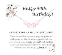 EPVID 40th Birthday Gifts for Women, Pearl Necklace Presents for Her, Ideal 40th Birthday Gift for Daughter Granddaughter Niece Friend Auntie Sister Wife