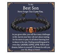 EPVID Son Gifts, Son Bracelet from Mum Dad, Tiger Eye Bracelets Gift for Sons, Ideal Presents for Sons on Birthday Christmas Graduation