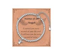 EPVIDO Angel Bracelet Beads - Memorial Gifts for Loss of Loved One, Miscarriage Gifts for Mothers & Fathers, uniform, Stainless Steel, no gemstone