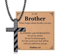 EPVIDO Gifts for Teen Boys Cross Necklaces Christian Gift for Boys Religious Jewelry for Birthday Christmas Baptism Communion, Gift for Brother, Stainless Steel, No Gemstone
