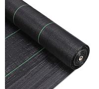 EPYBJYWQ Ground Cover Weed Membrane Garden Weed Barrier Fabric for Landscaping Driveway, Black Woven Roll Ground Cover(0.4mx10m/1.3ftx33ft)